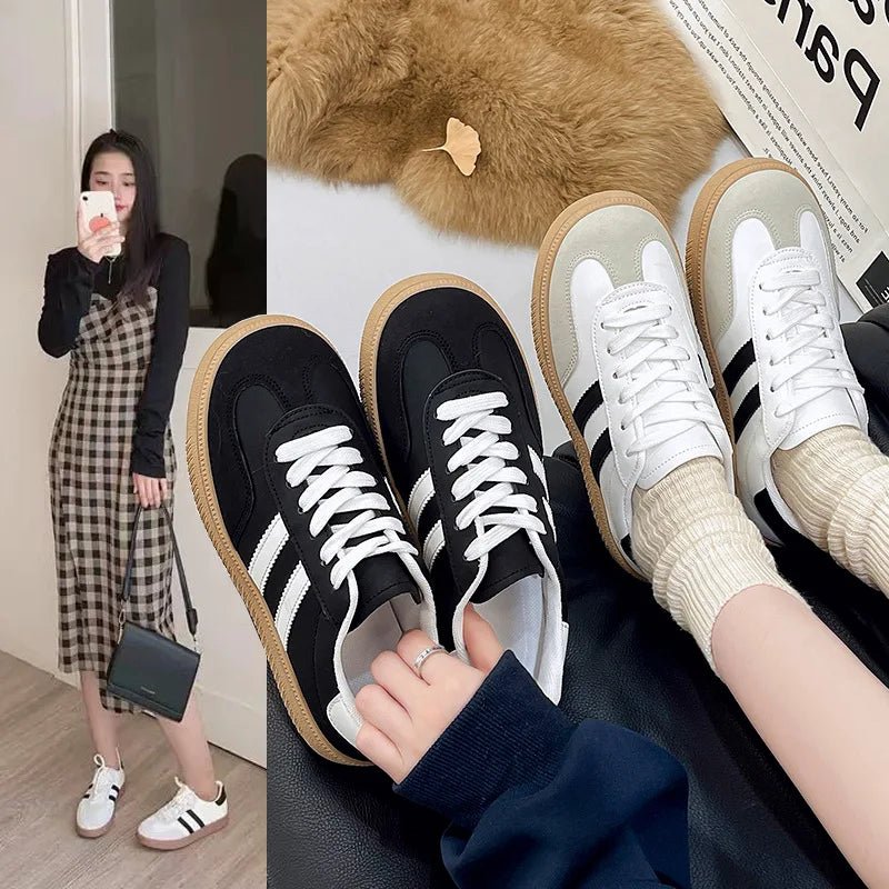 Shoes Woman Trend Casual Sneakers Comfortable Lace Up Flats Tennis Breathable Walking Jogging Zapatillas De Mujer designer shoes - La Tienda Bella