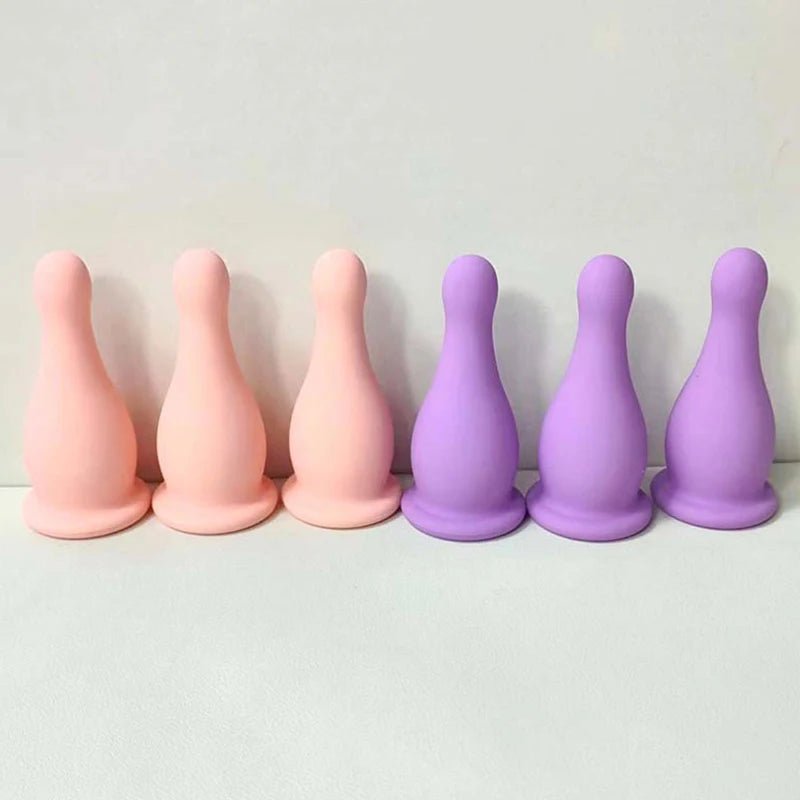 Silicone Vacuum Cupping Massage Jars Anti Cellulite Massage Facial Suction Cups Face Neck Lift Skin Scraping Guasha Anti Wrinkle - La Tienda Bella