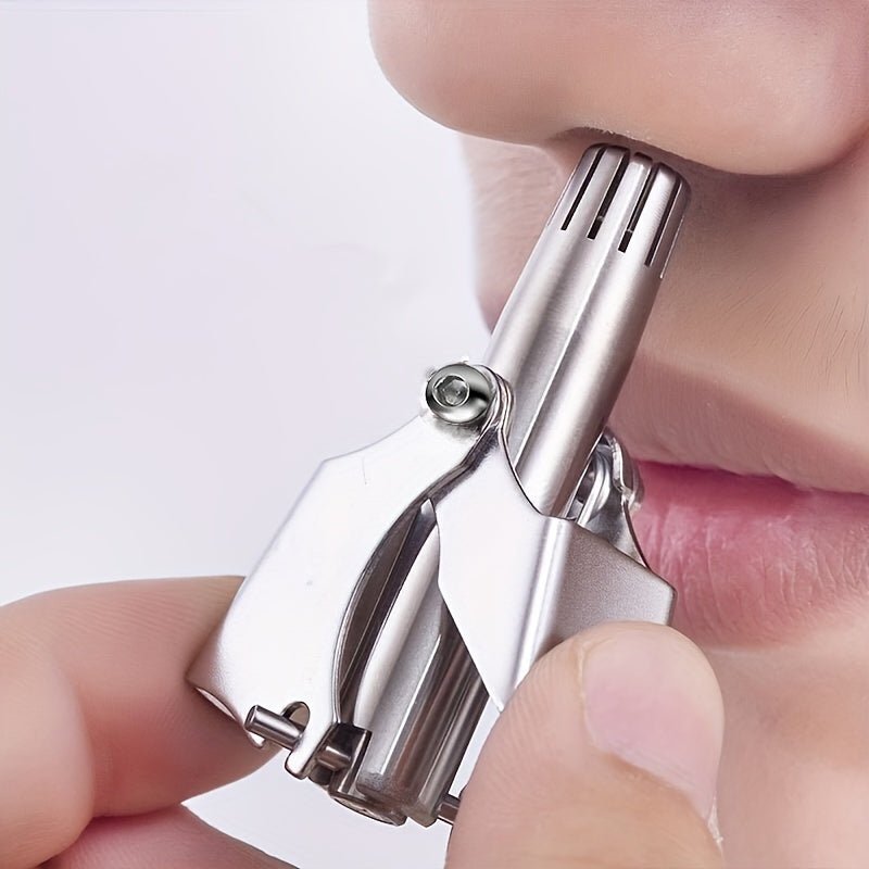 Stainless Steel Nose and Ear Hair Trimmer - Waterproof, Round Tip Epilator - Unscented, Safe for Men and Women - Smooth, No - Clog Hair Removal Tool - La Tienda Bella