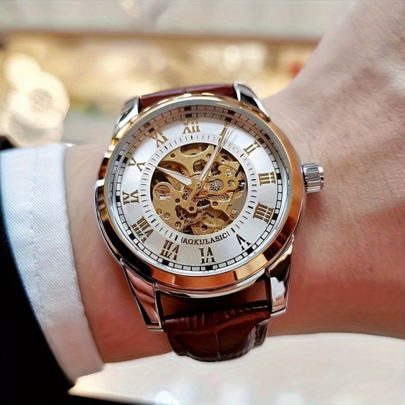 Stylish And Versatile Men's Automatic Mechanical Watch With A Tourbillon, Suitable For Business And Casual Wear, A Trendy And Handsome Men's Watch. The Hot - selling Watch Is The First Choice Gift For Young Men To Give To Boyfr - La Tienda Bella