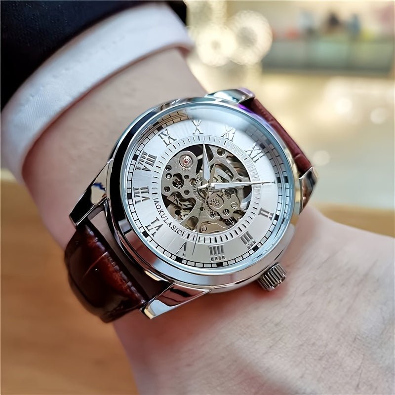 Stylish And Versatile Men's Automatic Mechanical Watch With A Tourbillon, Suitable For Business And Casual Wear, A Trendy And Handsome Men's Watch. The Hot - selling Watch Is The First Choice Gift For Young Men To Give To Boyfr - La Tienda Bella
