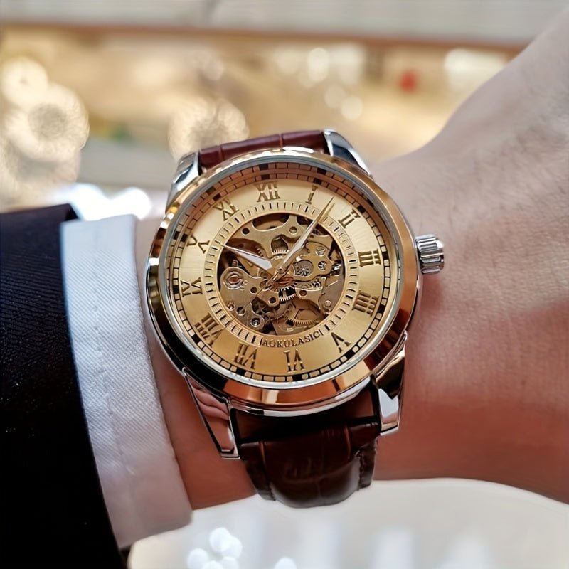 Stylish And Versatile Men's Automatic Mechanical Watch With A Tourbillon, Suitable For Business And Casual Wear, A Trendy And Handsome Men's Watch. The Hot - selling Watch Is The First Choice Gift For Young Men To Give To Boyfr - La Tienda Bella