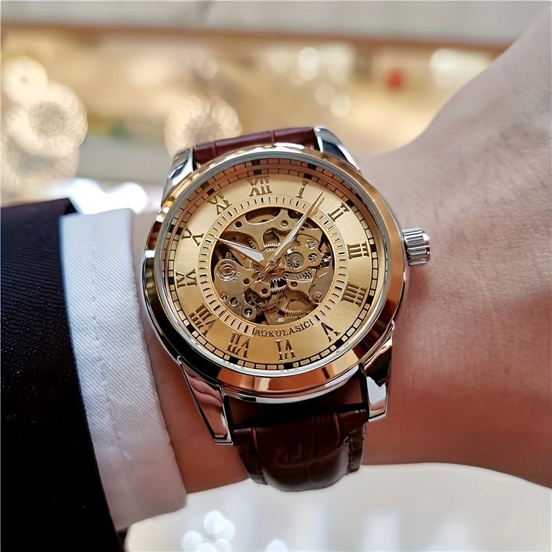 Stylish And Versatile Men's Automatic Mechanical Watch With A Tourbillon, Suitable For Business And Casual Wear, A Trendy And Handsome Men's Watch. The Hot - selling Watch Is The First Choice Gift For Young Men To Give To Boyfr - La Tienda Bella