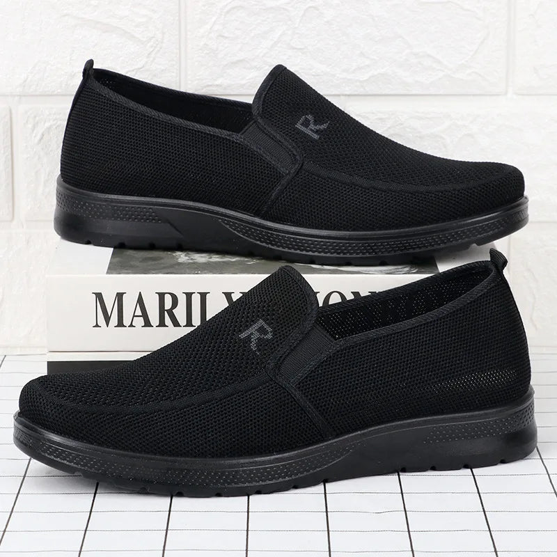 Summer Men Shoes Mesh Breathable Men Flats Shoes Slip On Men Loafers Casual Business Shoes Non - Slip Men Sneakers - La Tienda Bella