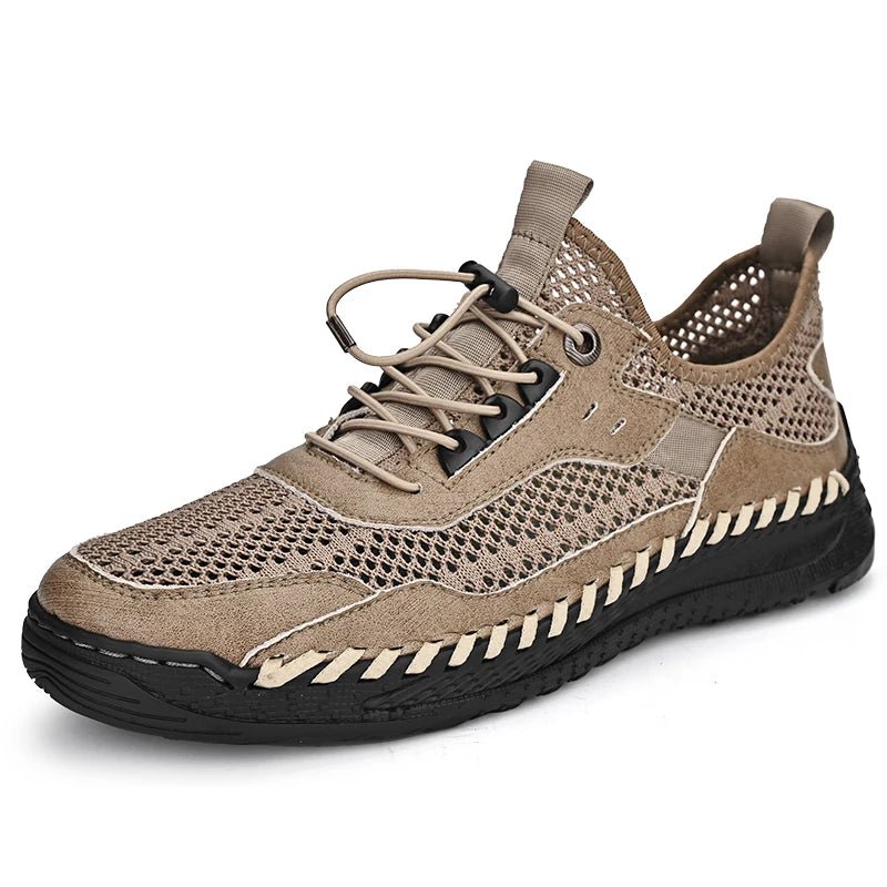 Summer Men Sneakers Breathable Leather Casual Shoes Men Comfortable Mesh Men Loafers Mesh Men Shoes Outdoor Walking Zapatos - La Tienda Bella