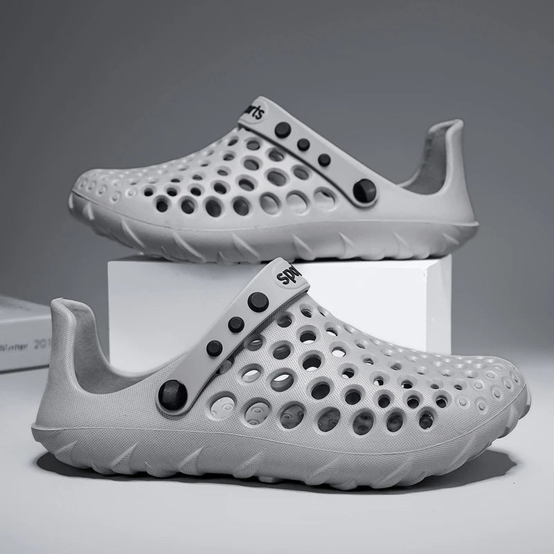 Summer Shoes Men Clogs Eva Slippers Men Flat Sandals Breathable Hole Shoes Men Beach Home Leisure Slides Men Summer Shoes - La Tienda Bella