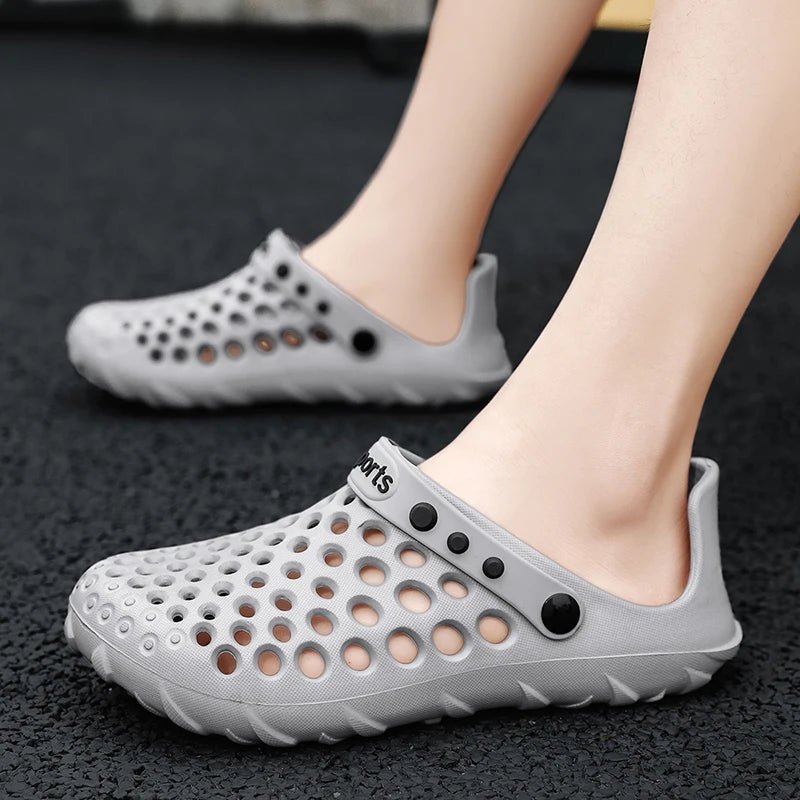 Summer Shoes Men Clogs Eva Slippers Men Flat Sandals Breathable Hole Shoes Men Beach Home Leisure Slides Men Summer Shoes - La Tienda Bella