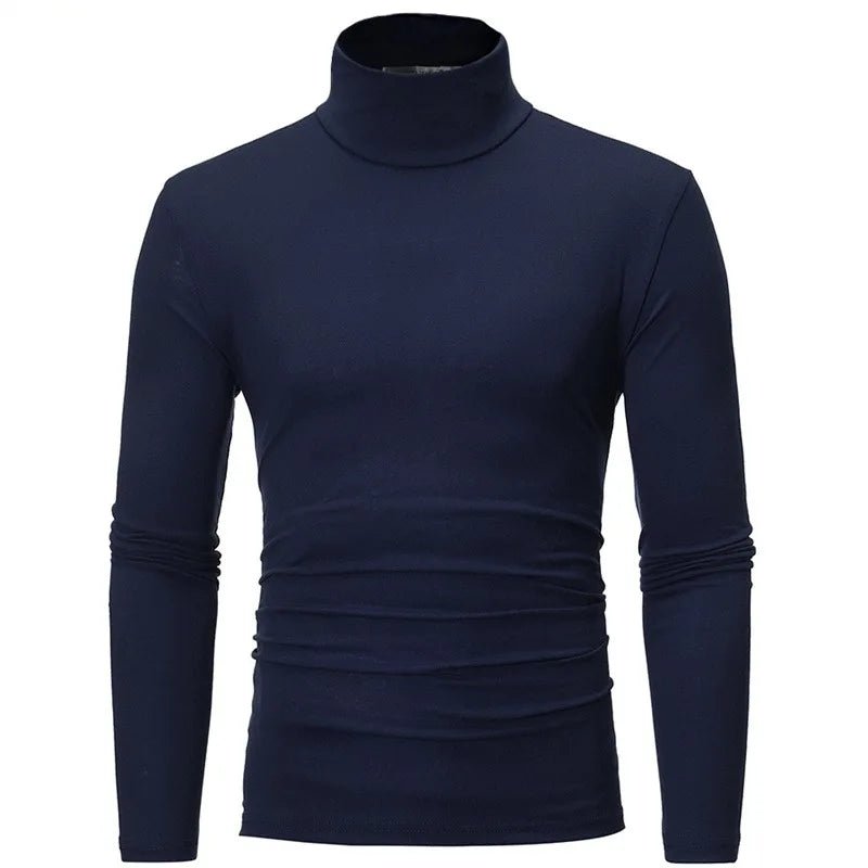 Men's Thermal Underwear Tops - Winter Clothes for Slim Fit - High Neck Long Sleeve T-Shirt - La Tienda Bella