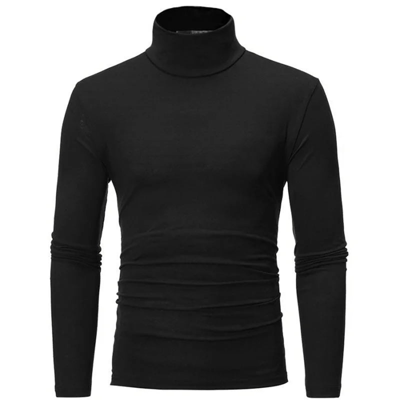 Men's Thermal Underwear Tops - Winter Clothes for Slim Fit - High Neck Long Sleeve T-Shirt - La Tienda Bella