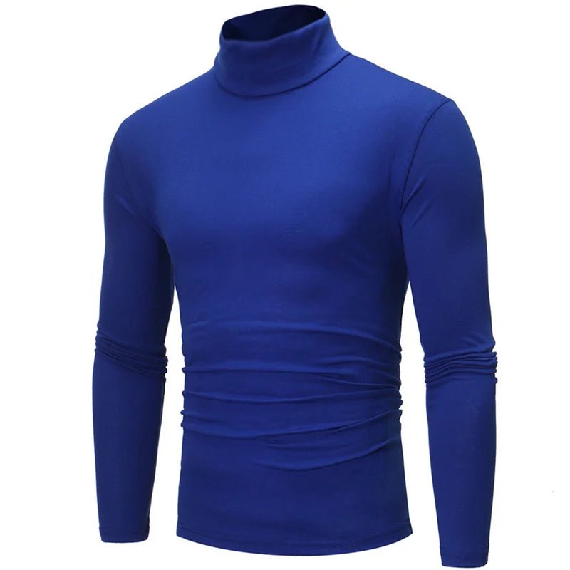 Men's Thermal Underwear Tops - Winter Clothes for Slim Fit - High Neck Long Sleeve T-Shirt - La Tienda Bella