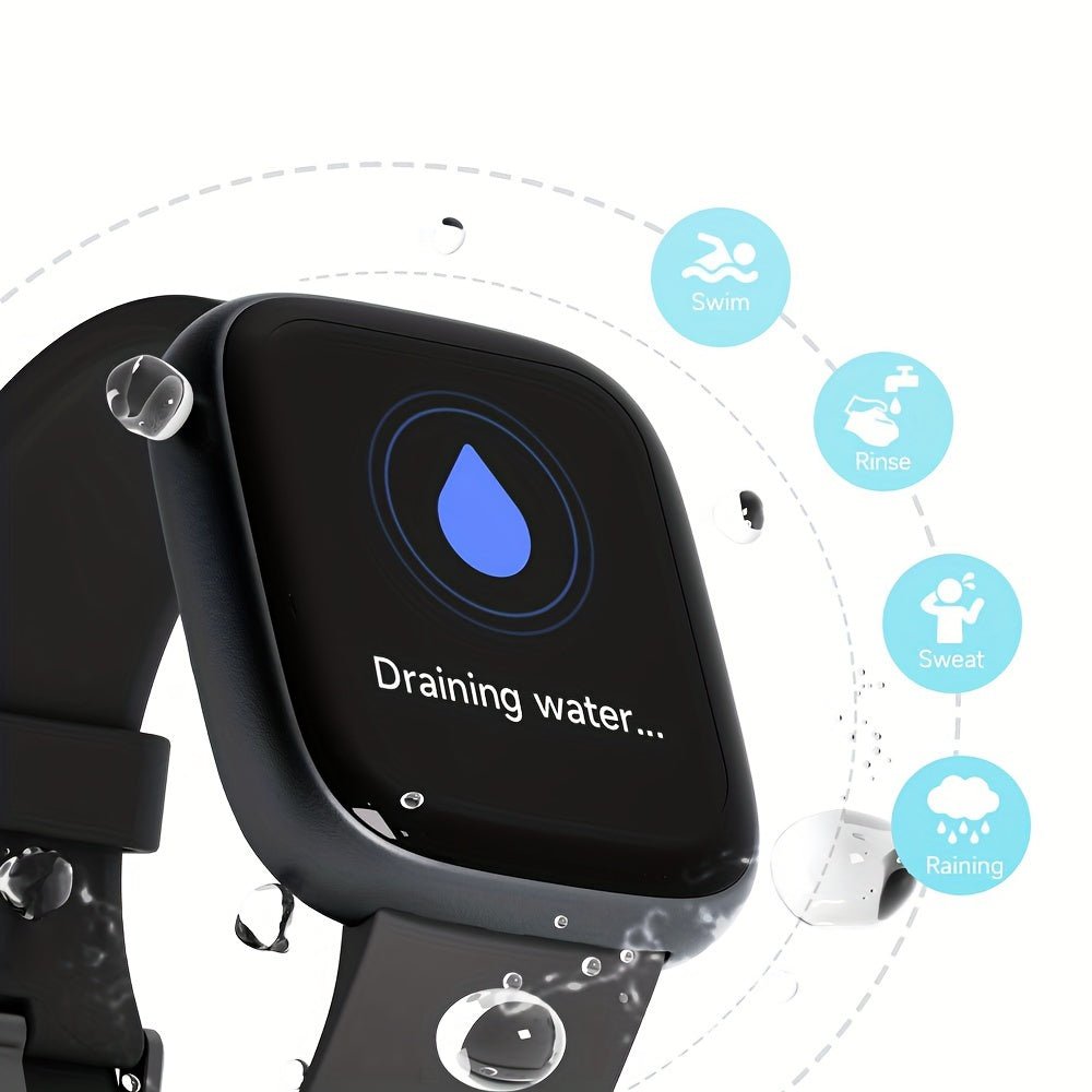 TOOBUR Smart Watch For Women Men, Alexa Built - in, Answer/Make Calls, 1.83" Touch Screen Fitness Tracker Watch With Sleep Tracker, 100+Sports Modes Pedometer, Yoga, Indoor Cycling, Core Training, Smartwatch Compatible Android - La Tienda Bella