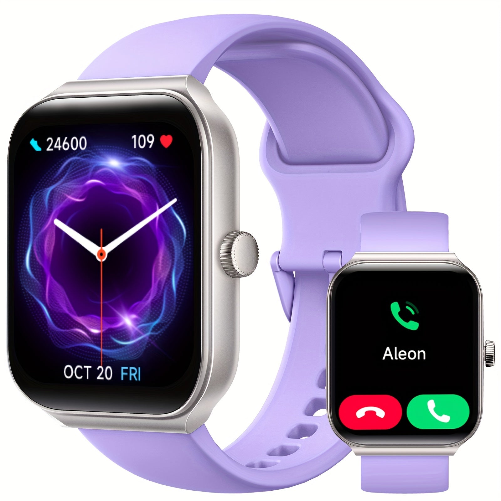 TOOBUR Smartwatch ( Answer/Make Call ), 1.95" Smartwatch For Women Men, 100+ Sport Modes, Fitness Activity Tracker Pedometer/Alexa Built - in, Compatible With Wireless Calls, IOS & Android Compatible, Notifications, Step Calori - La Tienda Bella
