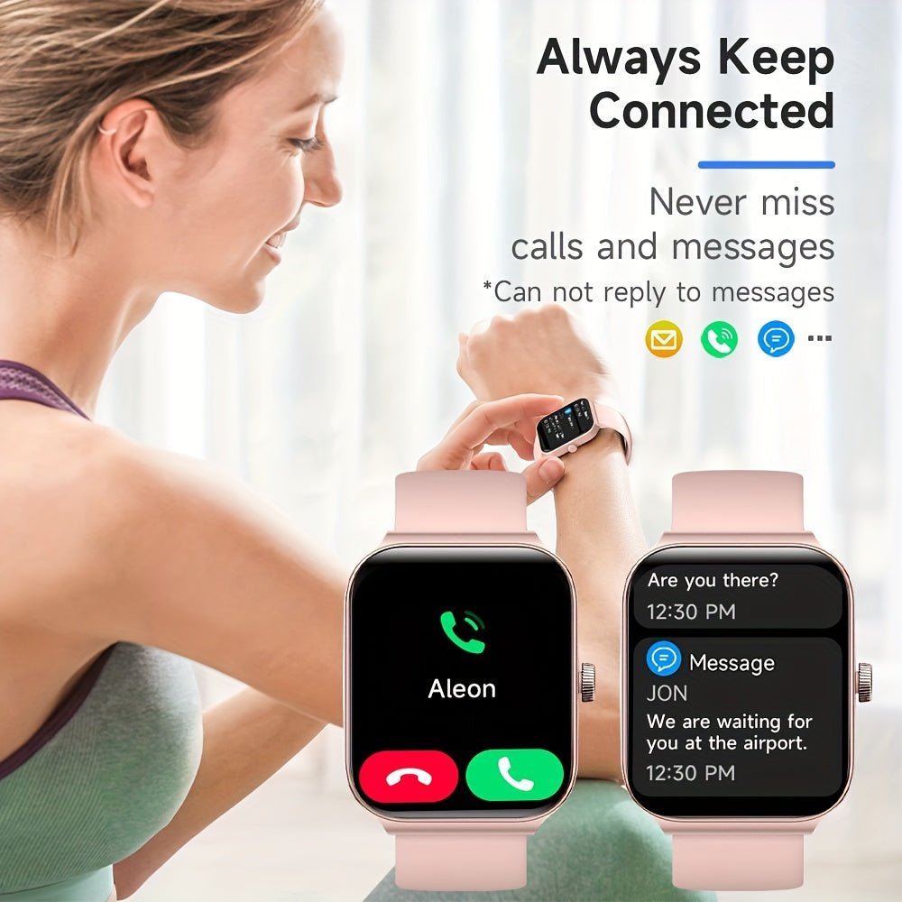 TOOBUR Smartwatch ( Answer/Make Call ), 1.95" Smartwatch For Women Men, 100+ Sport Modes, Fitness Activity Tracker Pedometer/Alexa Built - in, Compatible With Wireless Calls, IOS & Android Compatible, Notifications, Step Calori - La Tienda Bella