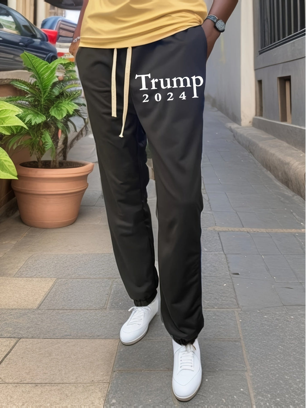 Trump 2024 Print Joggers - Stylish Fashion Sweatpants with Unique Design, Soft and Comfortable Material, Perfect for Casual Occasions - Designed for Men, Ideal for Spring and Autumn Seasonal Wear - La Tienda Bella