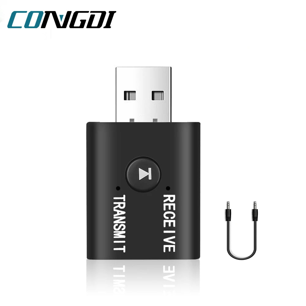 USB 5.0 Bluetooth - compatible Audio Receiver Transmitter for Car Computer TV Laptop Speaker Headset Music Audio Wireless Adapter - La Tienda Bella