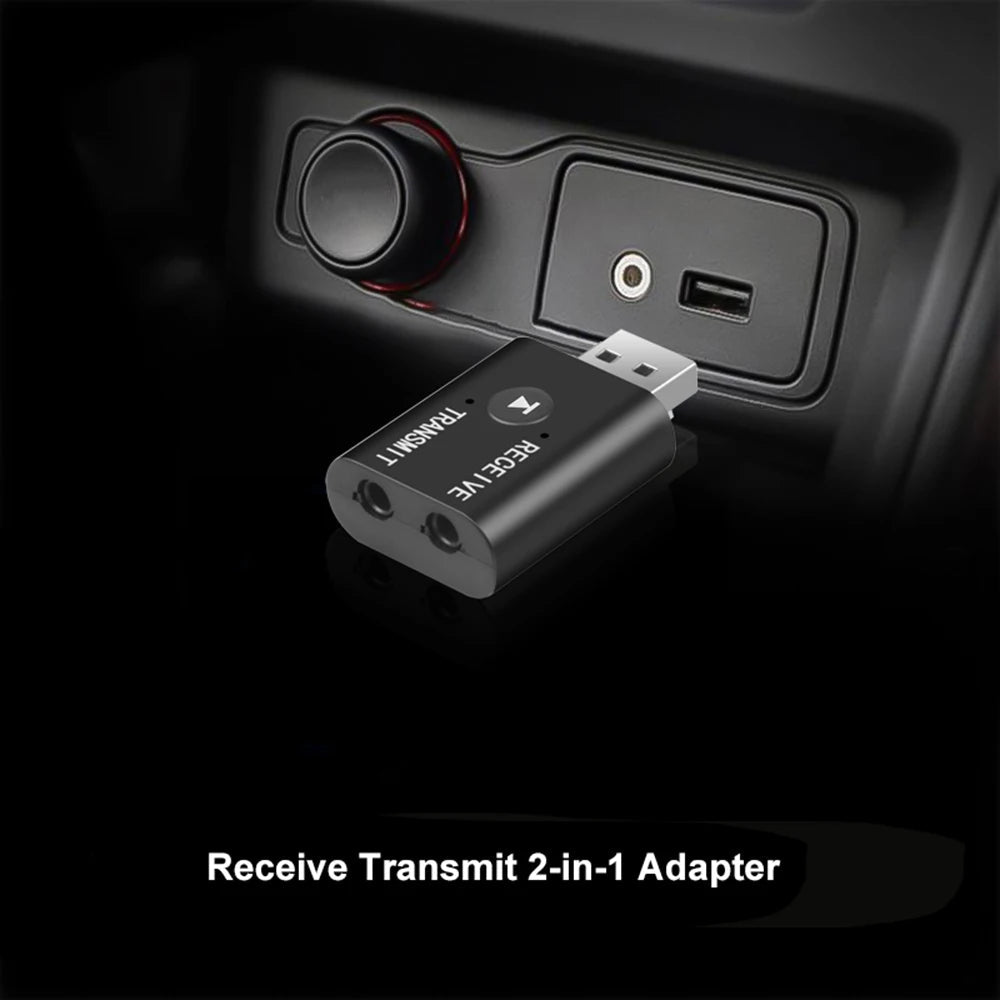 USB 5.0 Bluetooth - compatible Audio Receiver Transmitter for Car Computer TV Laptop Speaker Headset Music Audio Wireless Adapter - La Tienda Bella