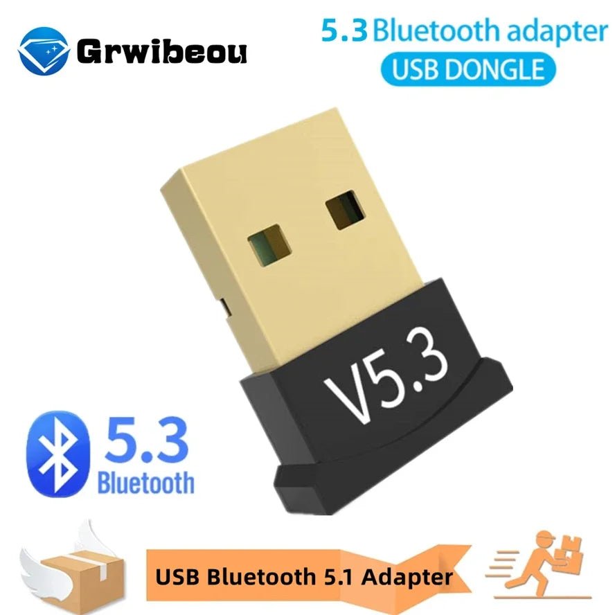 USB Bluetooth 5.1 Adapter Transmitter Receiver Bluetooth 5.3 Audio Receiver USB Dongle Wireless Adapter for Computer PC Laptop - La Tienda Bella