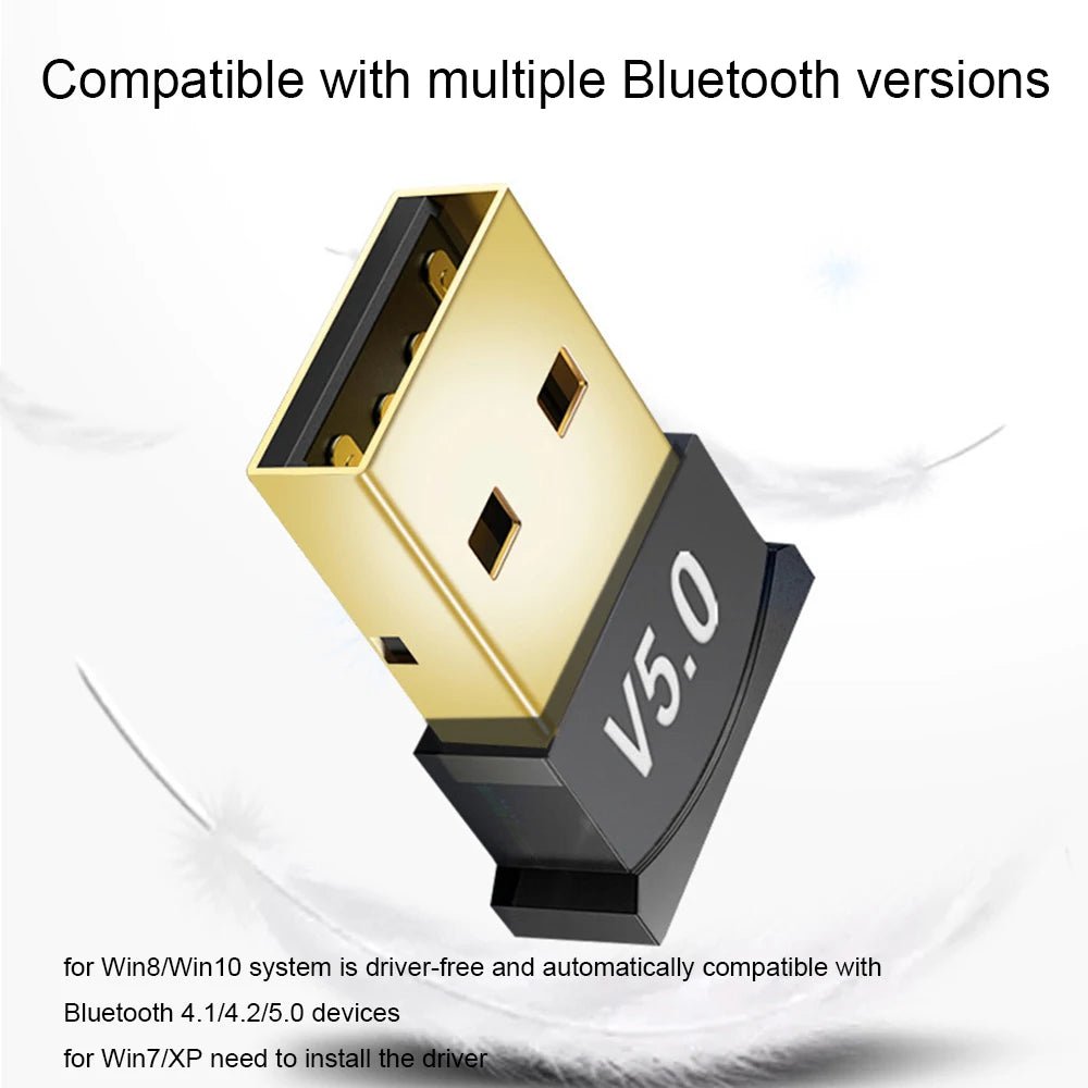 USB Bluetooth - compatible Adapter Transmitter Receiver BT Audio Receiver USB Dongle Wireless USB Adapter for Computer PC Laptop - La Tienda Bella