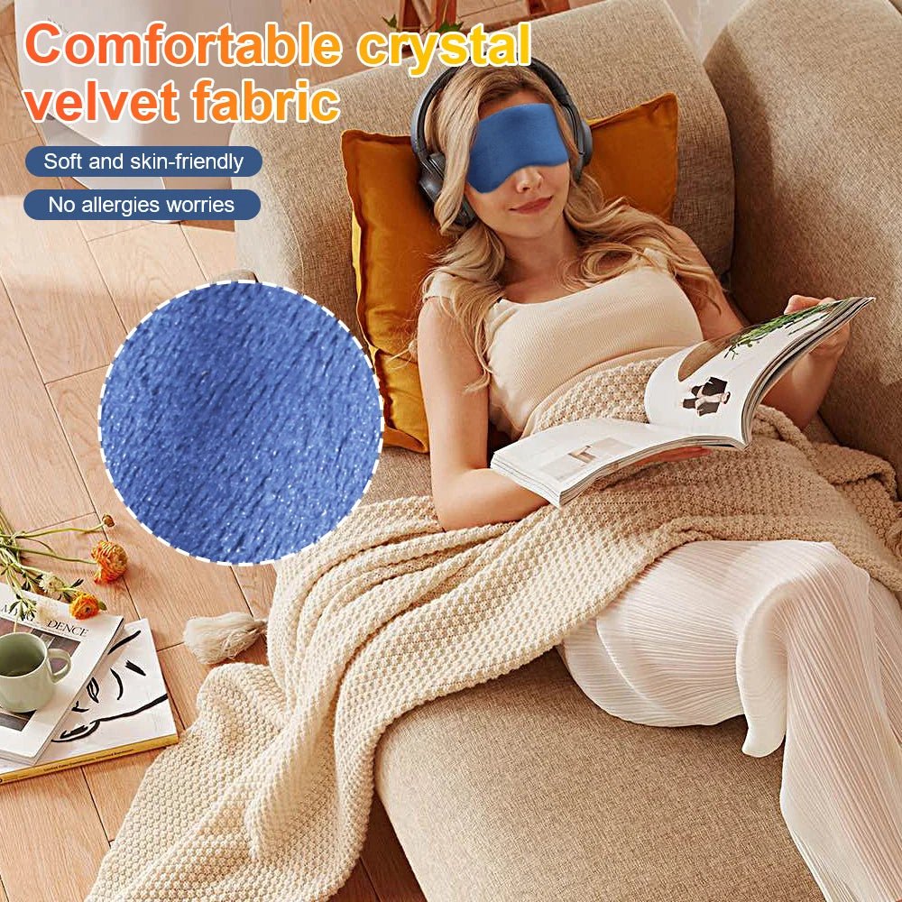 USB Infrared Heated Eye Mask for Dry Eyes Sleep Warm Compress with Constant Temperature Dark Circles Puffiness Heated Eye Mask - La Tienda Bella