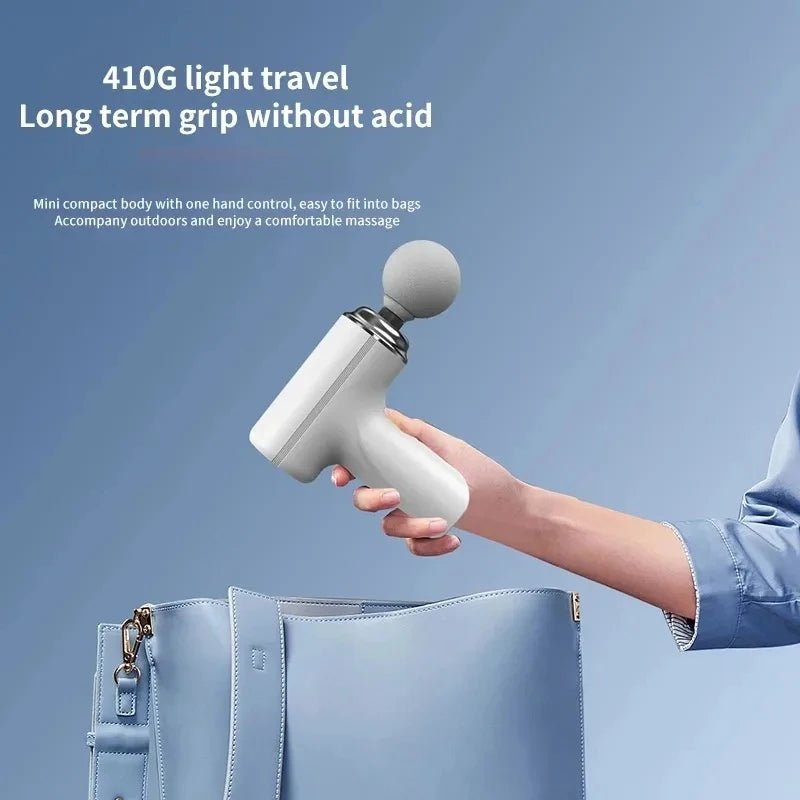 Vibration Massage Gun Rechargeable Wireless Muscle Relaxation Massager Mini Professional Fitness Portable Electric Fascia Gun - La Tienda Bella