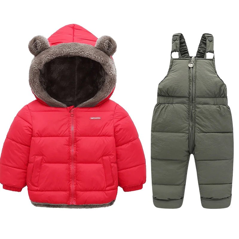 Kids Winter Clothing Sets: Lamb Fleece Coats + Down Pants, Baby Thicken Warm Suit & Fashion Jackets - La Tienda Bella