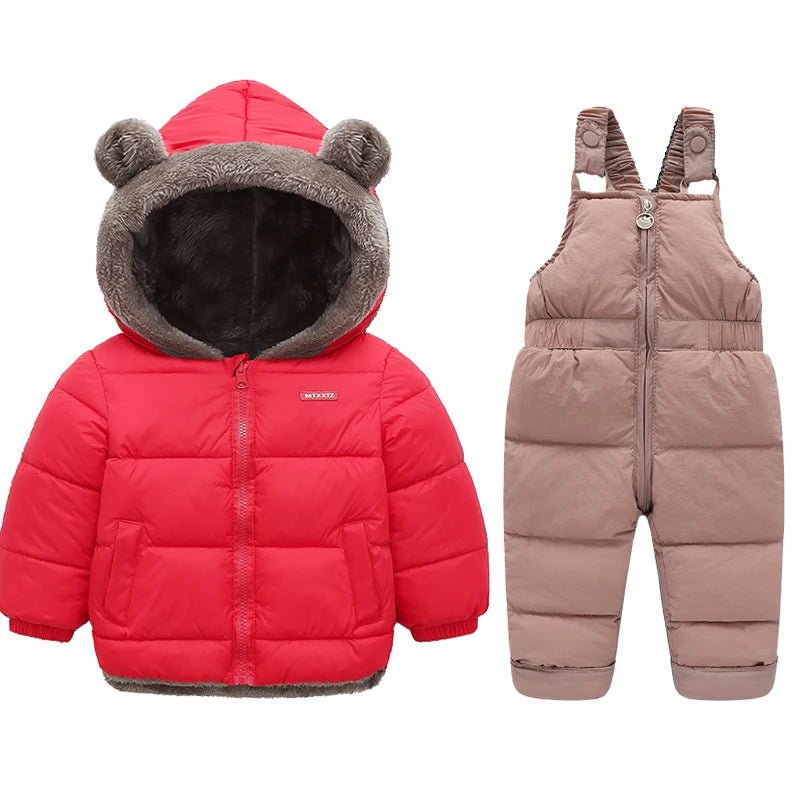 Kids Winter Clothing Sets: Lamb Fleece Coats + Down Pants, Baby Thicken Warm Suit & Fashion Jackets - La Tienda Bella
