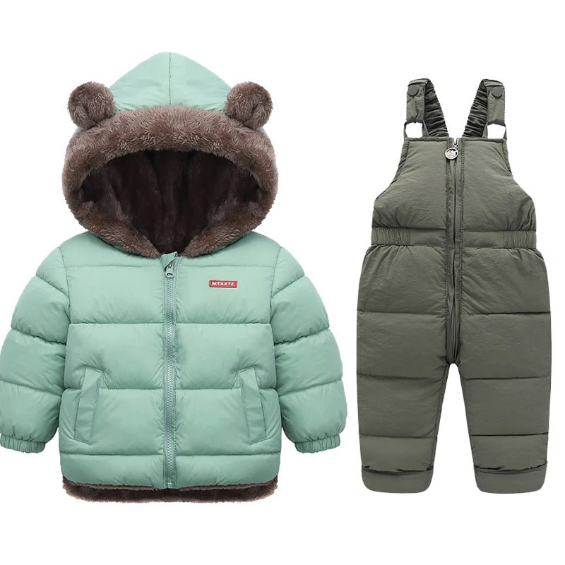 Kids Winter Clothing Sets: Lamb Fleece Coats + Down Pants, Baby Thicken Warm Suit & Fashion Jackets - La Tienda Bella