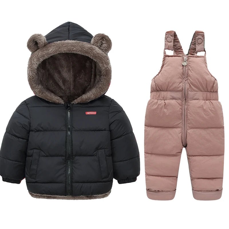 Kids Winter Clothing Sets: Lamb Fleece Coats + Down Pants, Baby Thicken Warm Suit & Fashion Jackets - La Tienda Bella