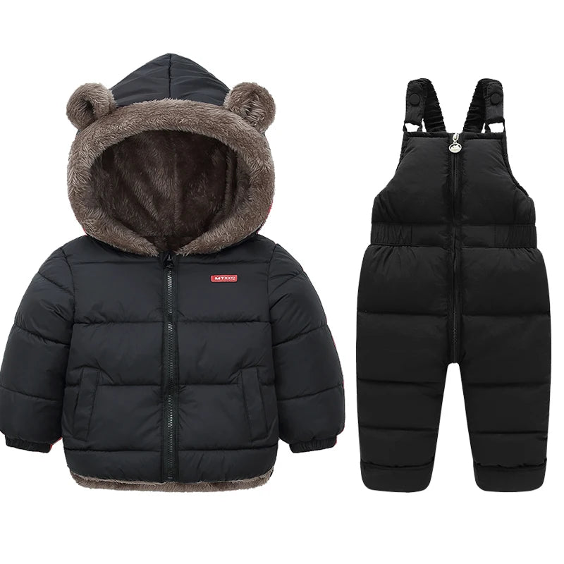 Kids Winter Clothing Sets: Lamb Fleece Coats + Down Pants, Baby Thicken Warm Suit & Fashion Jackets - La Tienda Bella