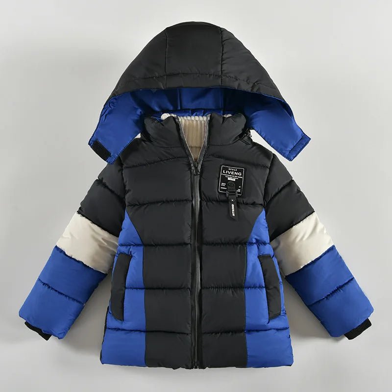 Boys Winter Jacket Kids Fashion Coat Hooded Outerwear - La Tienda Bella
