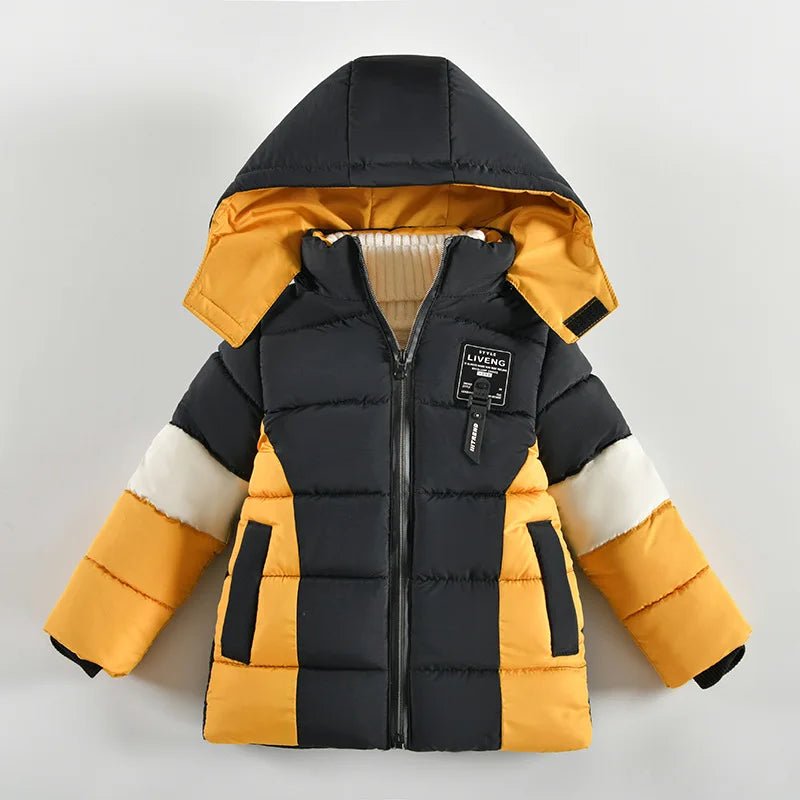 Boys Winter Jacket Kids Fashion Coat Hooded Outerwear - La Tienda Bella