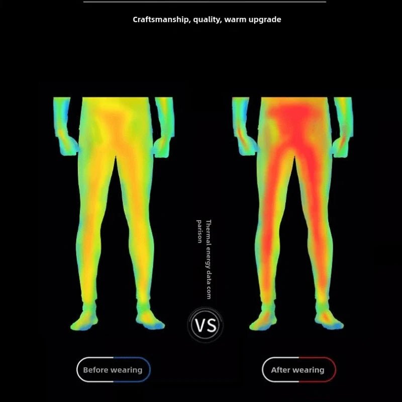 Men's Winter Fleece Thermal Underwear Leggings - Warm Long Pants - La Tienda Bella