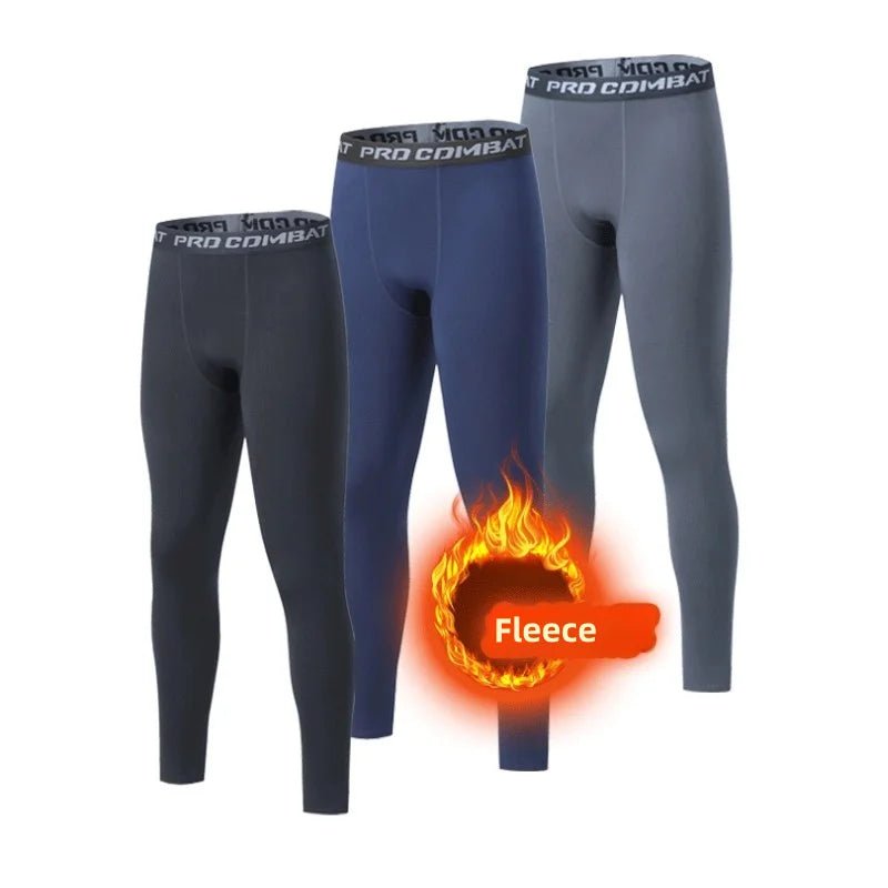 Men's Winter Fleece Thermal Underwear Leggings - Warm Long Pants - La Tienda Bella