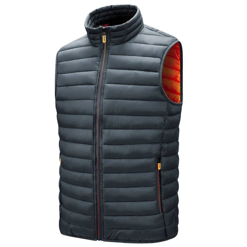 Men's Winter Stand Collar Fashion Vests - Lightweight Padded Down Waistcoats - La Tienda Bella