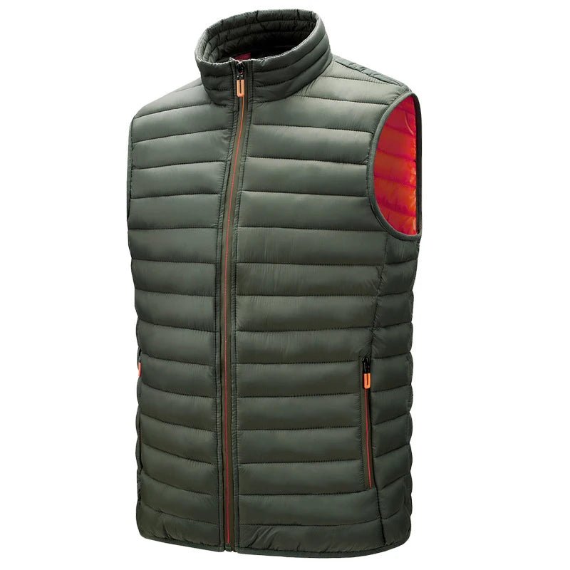 Men's Winter Stand Collar Fashion Vests - Lightweight Padded Down Waistcoats - La Tienda Bella