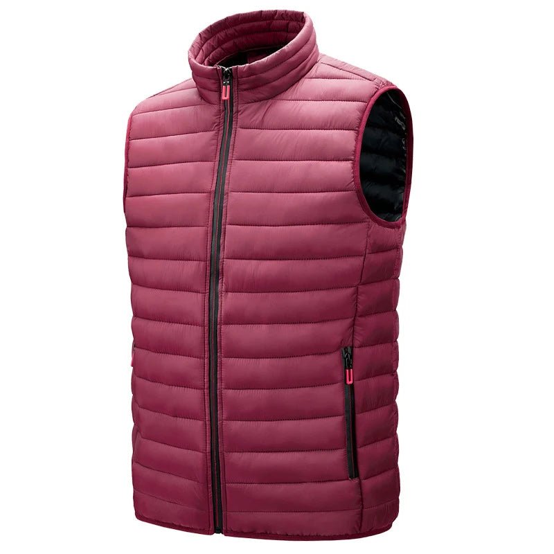 Men's Winter Stand Collar Fashion Vests - Lightweight Padded Down Waistcoats - La Tienda Bella