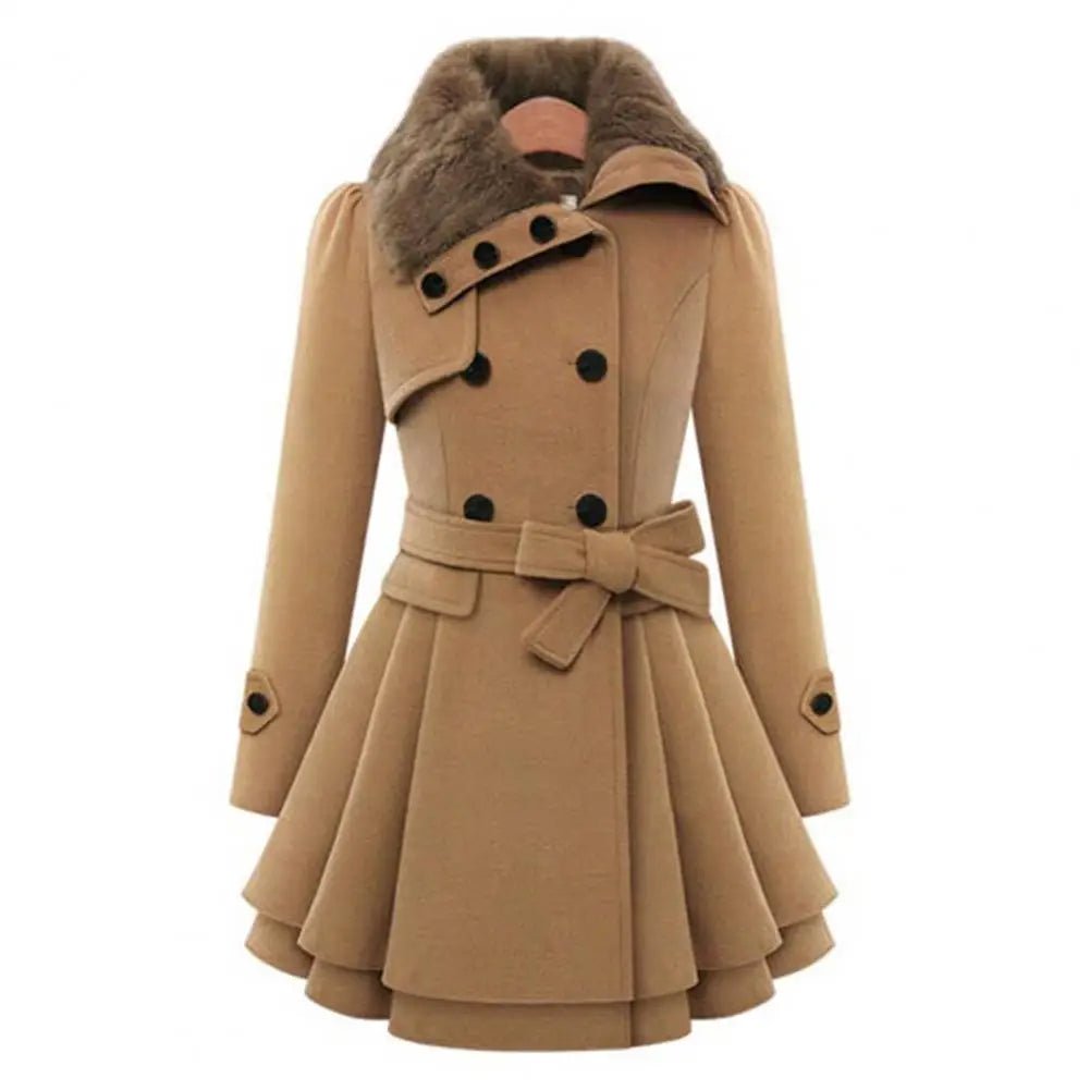 Women's Plush Thick Winter Windbreaker Jacket - Korean Style Cozy Coat - La Tienda Bella