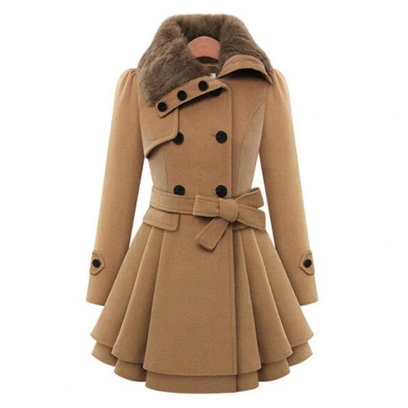 Women's Plush Thick Winter Windbreaker Jacket - Korean Style Cozy Coat - La Tienda Bella