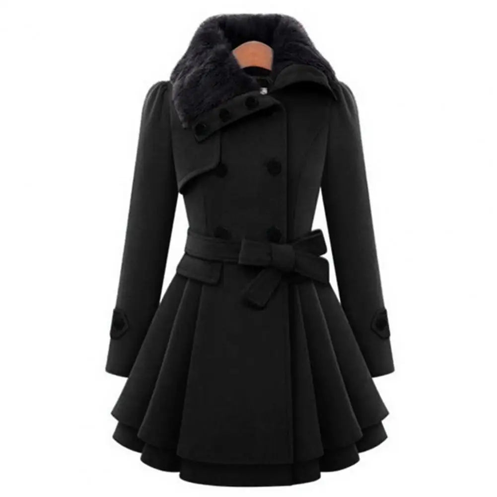 Women's Plush Thick Winter Windbreaker Jacket - Korean Style Cozy Coat - La Tienda Bella