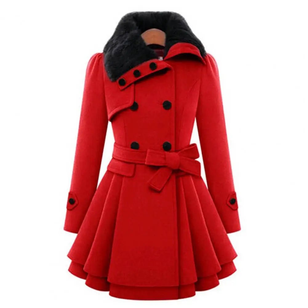 Women's Plush Thick Winter Windbreaker Jacket - Korean Style Cozy Coat - La Tienda Bella