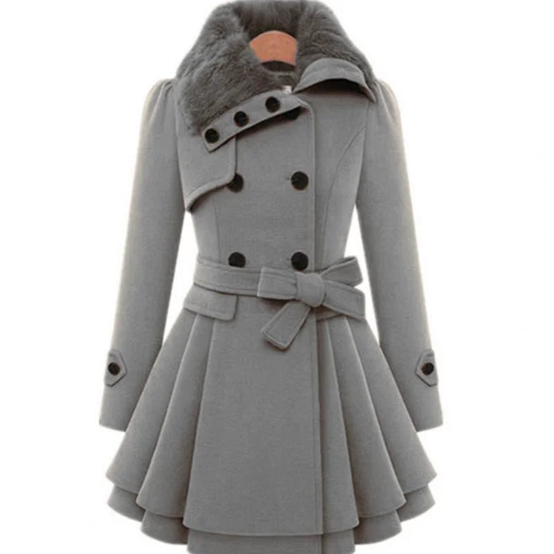 Women's Plush Thick Winter Windbreaker Jacket - Korean Style Cozy Coat - La Tienda Bella