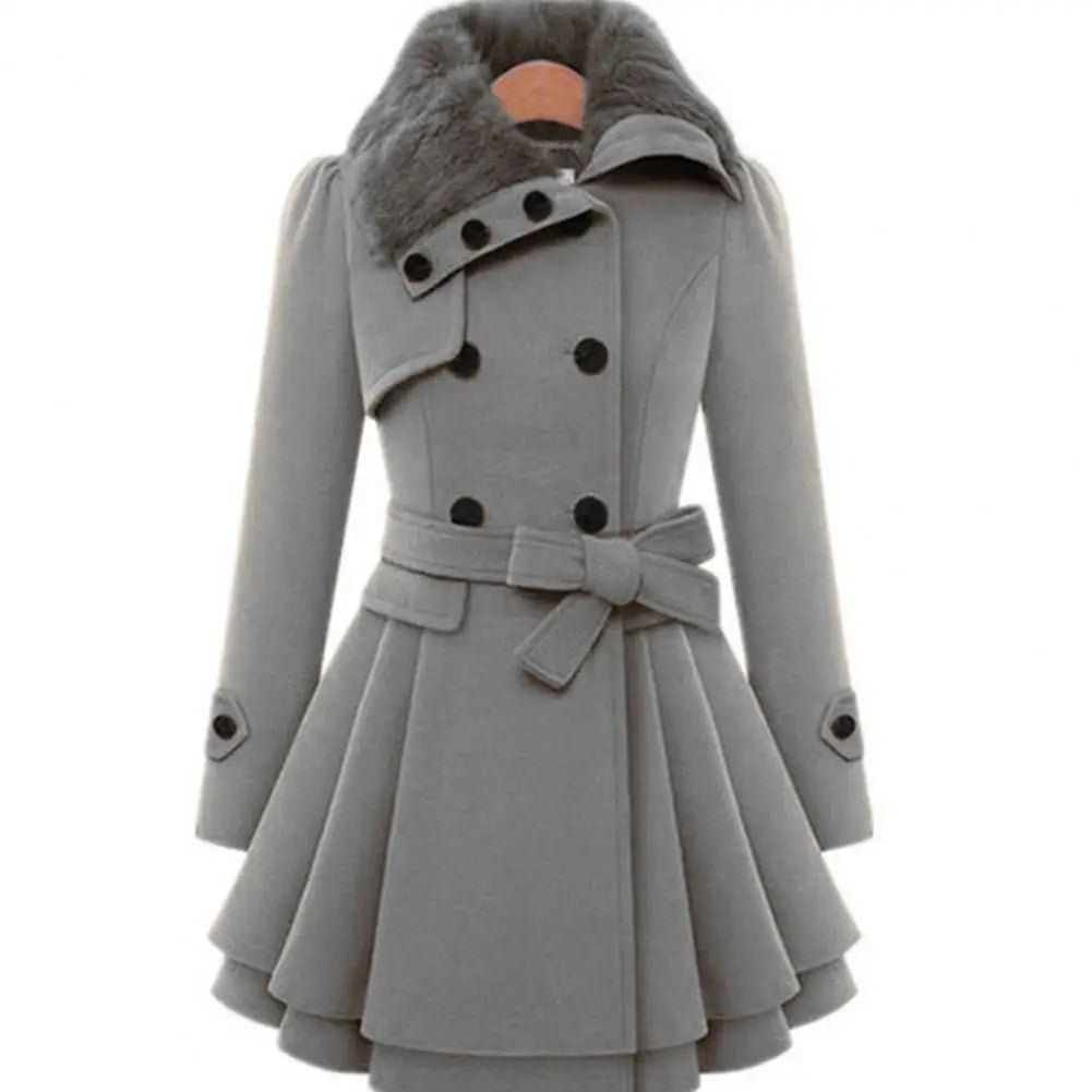 Women's Plush Thick Winter Windbreaker Jacket - Korean Style Cozy Coat - La Tienda Bella