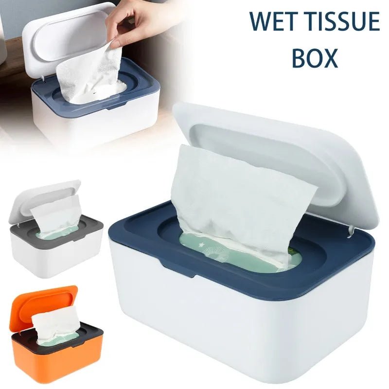 Wipes Dispenser Dustproof Tissues Wipes Case with Lids Multifunctional Baby Wipe Holder Large - La Tienda Bella