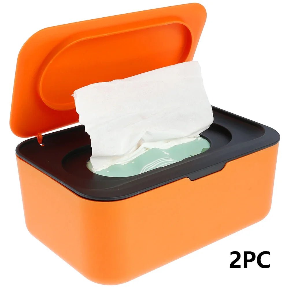 Wipes Dispenser Dustproof Tissues Wipes Case with Lids Multifunctional Baby Wipe Holder Large - La Tienda Bella