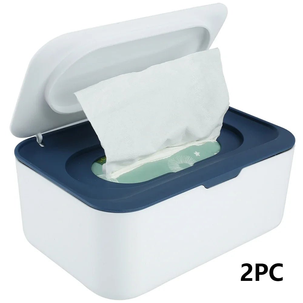Wipes Dispenser Dustproof Tissues Wipes Case with Lids Multifunctional Baby Wipe Holder Large - La Tienda Bella