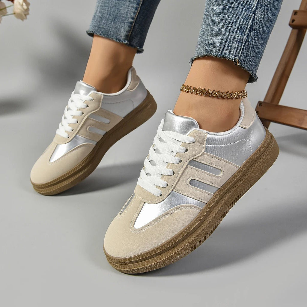 Woman Shoes Trend Casual Sneakers Comfortable Lace Up Flats Tennis Breathable Walking Jogging Vulcanize Shoes Classical Shoes - La Tienda Bella