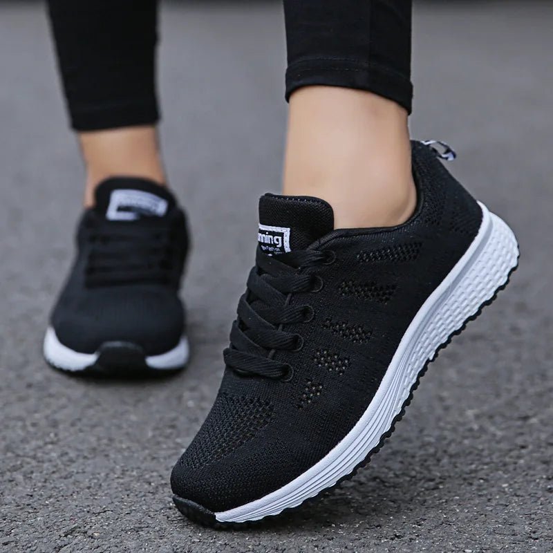 Women Casual Shoes Fashion Breathable Walking Mesh Flat Shoes Sneakers Women 2021 Gym Vulcanized Shoes White Female Footwear - La Tienda Bella