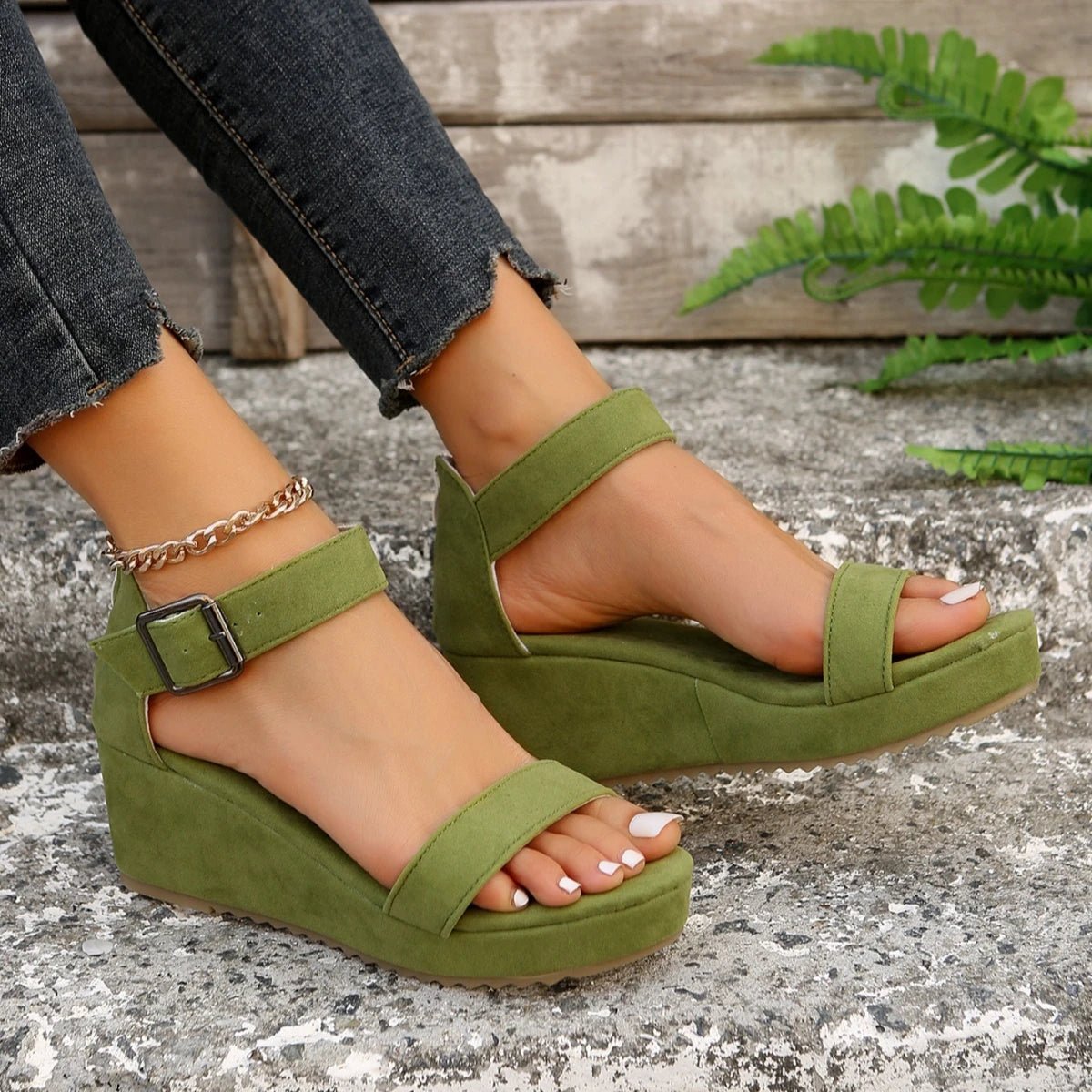 Women Sandals 2024 New Summer Fashion Comfortable Sandals Women Wear - resistant Platform Heels Women Outdoor Sexy Wedge Shoes - La Tienda Bella