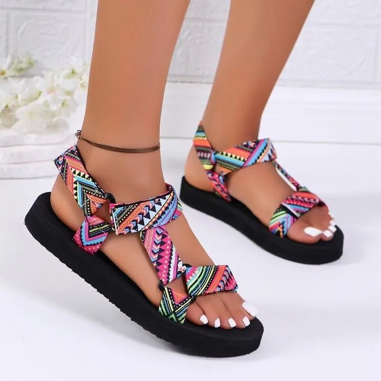 Women Sandals 2025 New Summer Lightweight Sandals Fashion Beach Casual Slippers Outdoor Bow Tie Flat Shoes Home Slides Women - La Tienda Bella