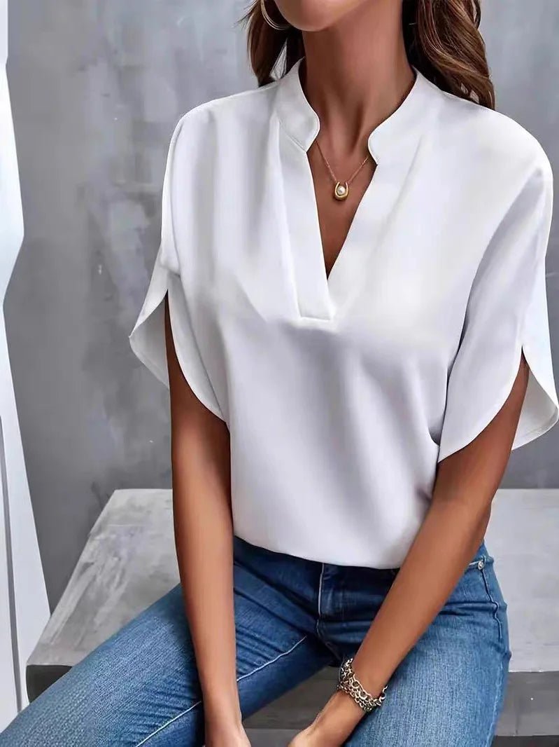 Women’s Casual Button - Down Shirt – Loose Fit Long Sleeve Top - La Tienda Bella